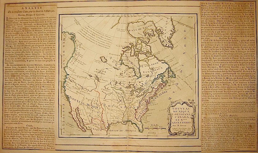 Brion de la Tour Louis - Desnos Louis Charles Nouveau Mexique, Louisiane, Canada, et N.lle Angleterre 1766 Paris